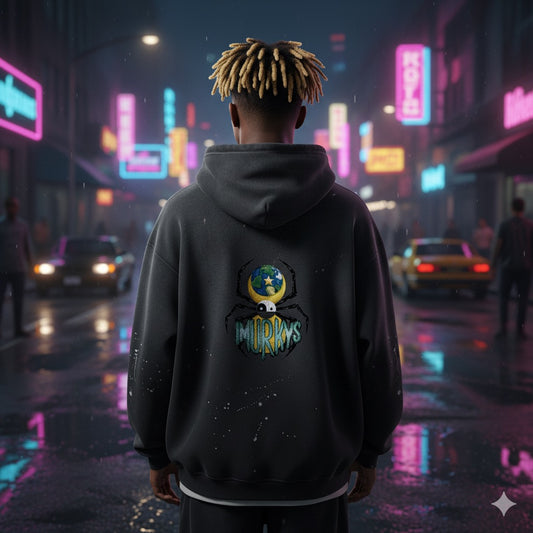 Wasted Vintage Washed Frayed Fleece Hoodie