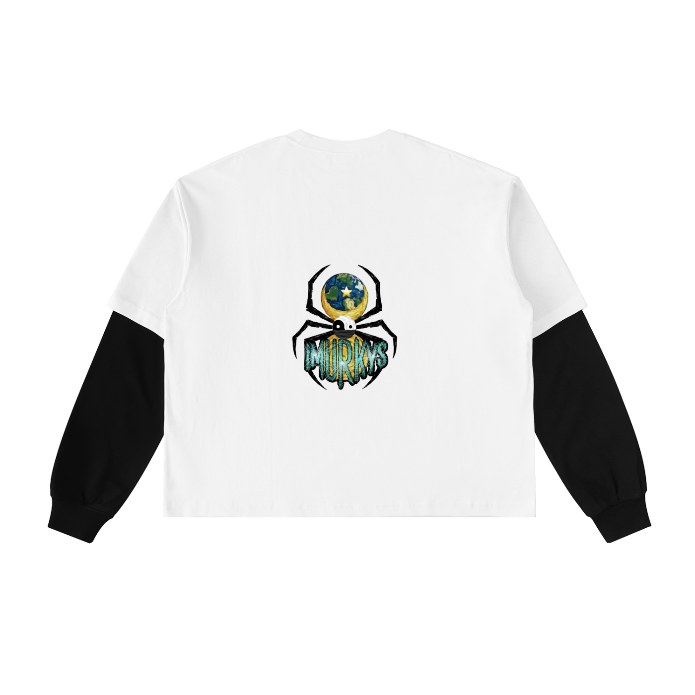 Boys in the hood Layered Contrast Sleeve Cotton T-Shirt