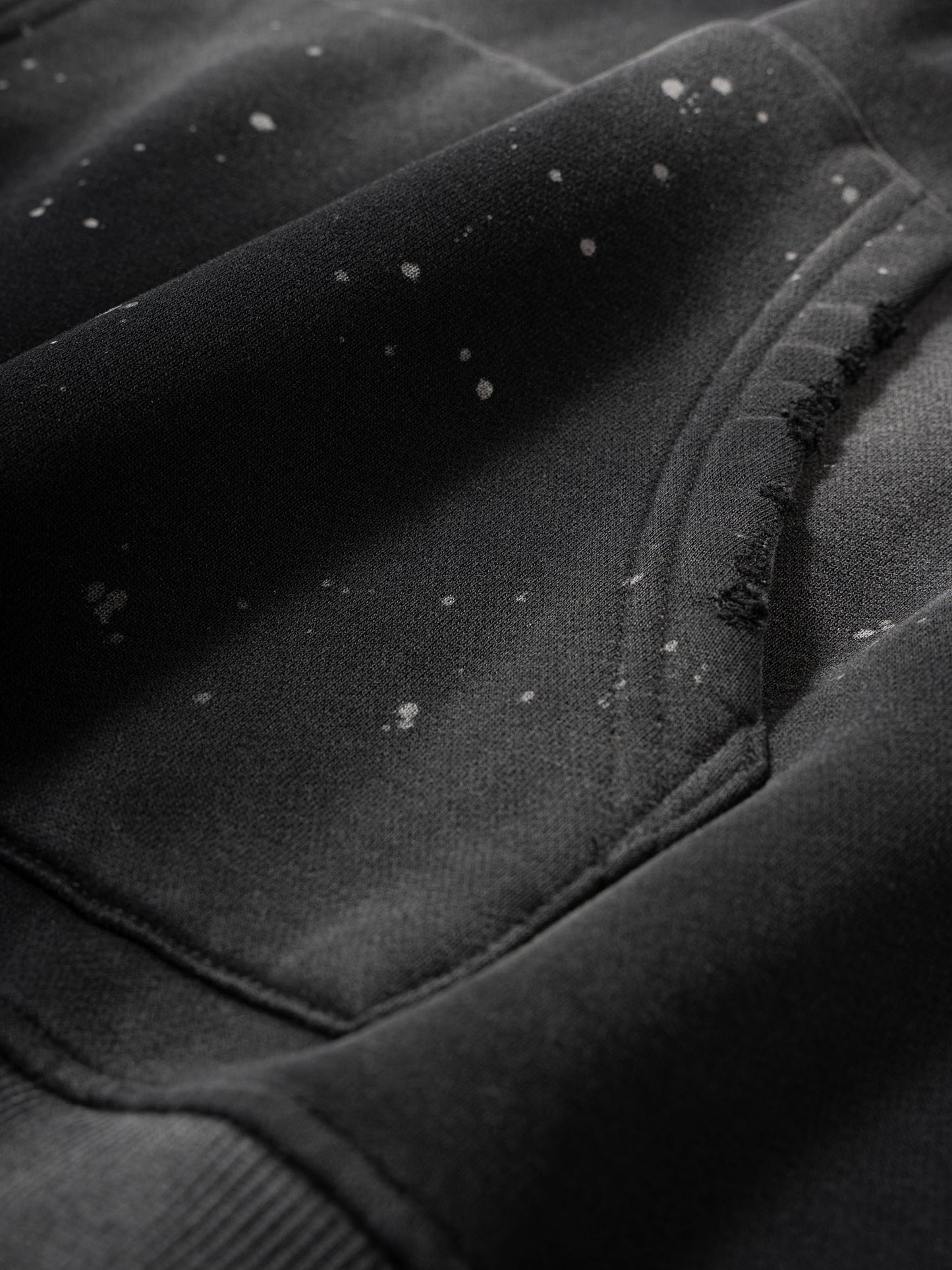 Wasted Vintage Washed Frayed Fleece Hoodie