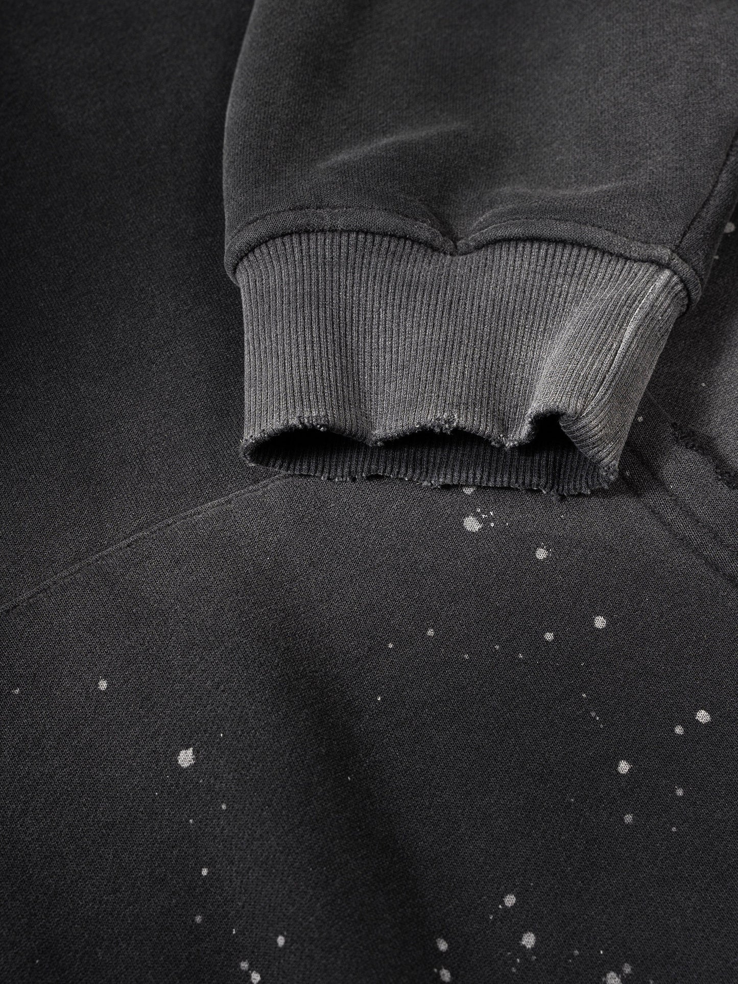 Wasted Vintage Washed Frayed Fleece Hoodie