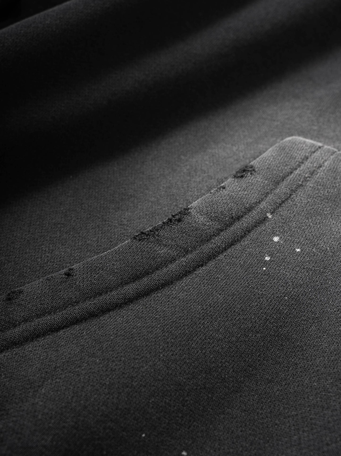 Wasted Vintage Washed Frayed Fleece Hoodie
